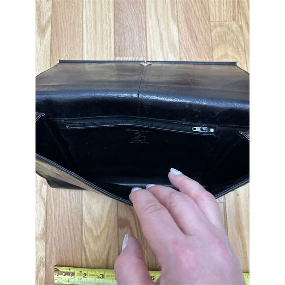 Pre-Owned Vintage Swan‎ Original Black Leather Clutch